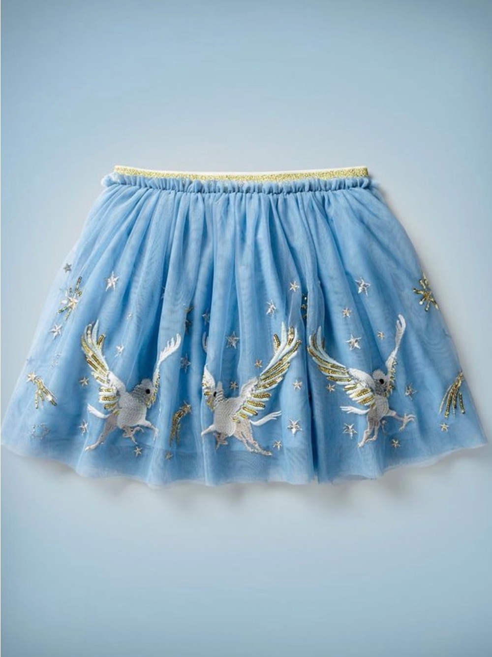 Mini Boden x Harry Potter Hippogriff Tulle Skirt Blue Gold 6-7Y 122cm NWOT